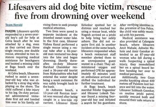 Lifesavers aid dog bite victim