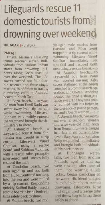 Lifeguards rescue 11 domestic tourists from drowning over weekend